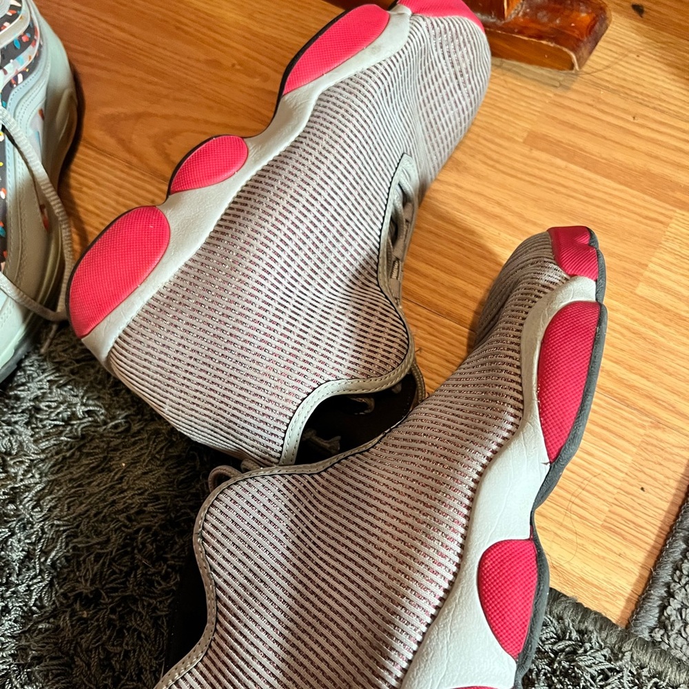 Pink and grey Jordan’s
